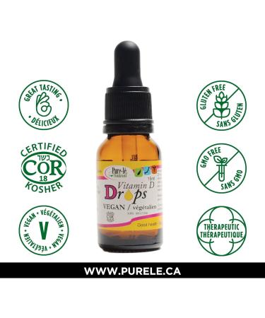 Vegan Vitamin D drops for teens adults and seniors - Non-GMO Gluten-free all Natural - 1000 IU 1 drop 100% Daily Value - Safe & Easy Concentration for Teens Adults as well as Seniors - 15 mL over 365 Doses! - Easy-to-Use neck dropper - No artificial Flavo - Buy Online on SooperMarket.com