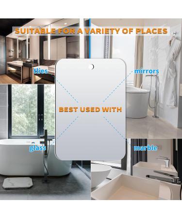 2 Pack Fogless Shower Mirrors for Shaving - Portable, Unbreakable, Anti-Fog, Wall/Camping Hanging - 8x6 Medium Size - Ideal for Travel, Bathroom, Locker - Makeup, Shave - Buy Online on SooperMarket.com