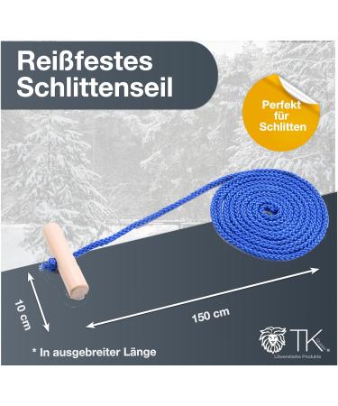 Buy TK Group Timo Klingler Sportyfits 1.50m Sledge Rope for Winter Tobogganing - 1x Blue | International Shipping Available - Buy Online on SooperMarket.com