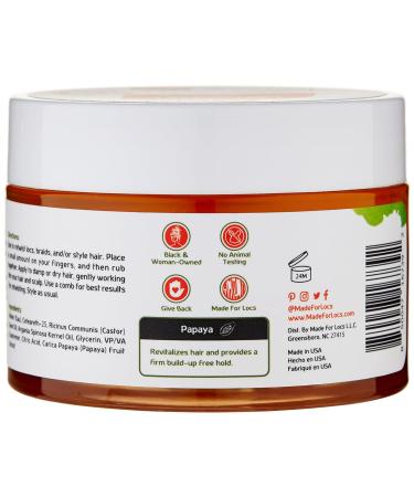 Made For Locs Retwisting Firm Hold Styling Pomade Gel - 4 oz Papaya | International Shipping Available - Buy Online on SooperMarket.com