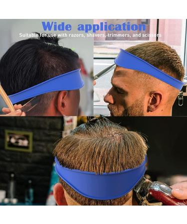Curved Silicone Haircut Band - Neckline Shaving Template and Hair Trimming Guide for DIY Home Haircuts in Blue - Buy Online on SooperMarket.com