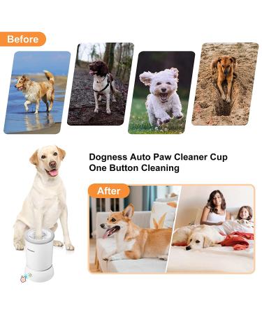 Portable Automatic Dog Paw Cleaner with Soft Silicone Bristles - Ideal for Small & Medium Sized Dogs - White - Buy Online on SooperMarket.com