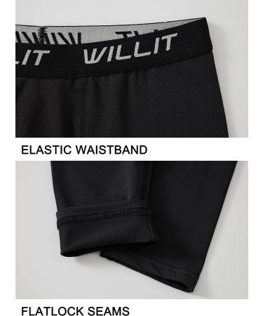Willit Boys' Quick Dry Compression Basketball Leggings - Black, Medium | Youth Sports Tights & Base Layer - Buy Online on SooperMarket.com