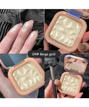 Shefave Highlighter Makeup Palette - Highly Pigmented Shimmer Colours for Long-Lasting Silky Makeup - 04 Beige Gold (40g) - Buy Online on SooperMarket.com