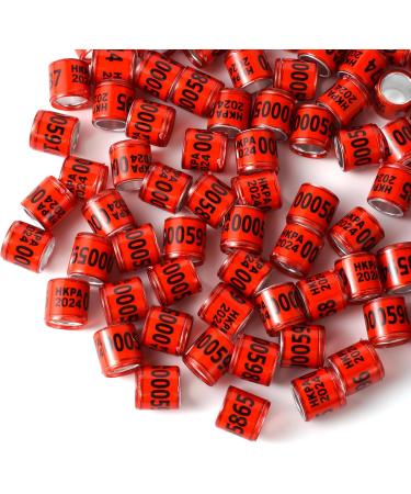 100PCs Multicolor Aluminum Pigeon Leg Rings | 2024 HKPA Training Footrings for Bird Identification | Durable Plastic Tauben Leg Bands - Buy Online on SooperMarket.com