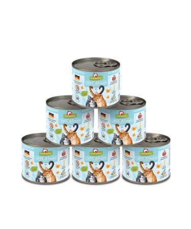Granapet Delicatessen Salmon & Pute wet food for cats cat food for gourmets food without grain & without sugar additives 6 x 200 g salmon & turkey 200 g (6 Pack)