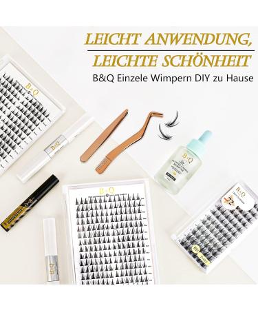 DIY Individual Eyelash Extensions - 72 PCs B&Q Fluffy Wispy Eyelashes for Beginners - Reusable D-10mm - Buy Online on SooperMarket.com