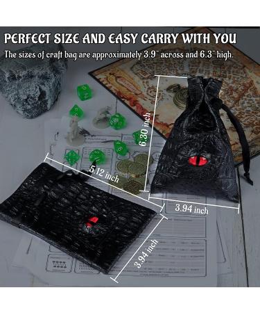 PU Leather Drawstring Dice Pouch for RPG & D&D Games - Buy Online on SooperMarket.com