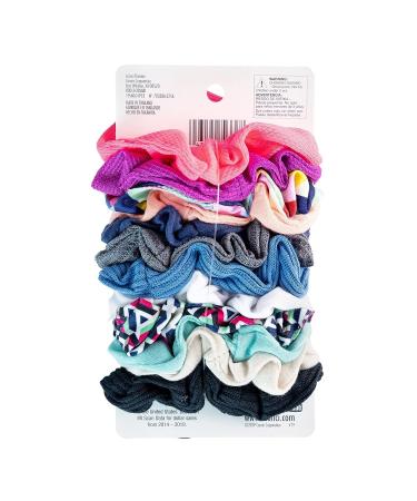 Scunci Original Scrunchies - Mixed Textures & Colors (12-Pieces) - White, Black, Coral, Mint, Blue, Grey & More - Buy Online on SooperMarket.com