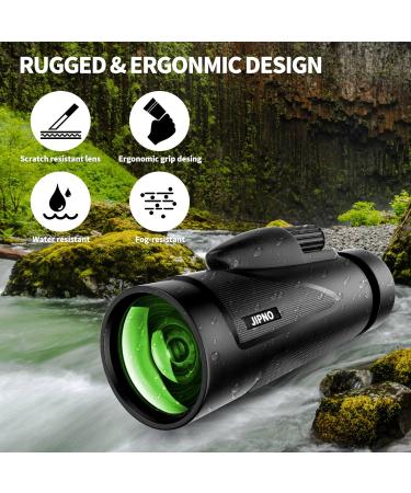 JIPNO High Powered Monocular-Telescope for Adults and Kids with Smartphone Adapter  Dust-Proof BAK4 Prism Monocular with Clear Low Light Vision for Hunting/Target Shooting/Stargazing/Camping/Traveling 12x50 - Buy Online on SooperMarket.com