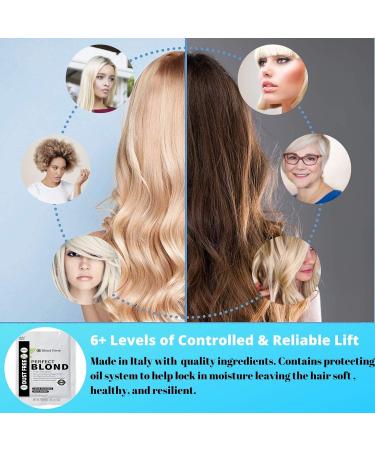 Perfect Blond Hair Dye Toner & Bleaching Powder Kit - 120ml 30 Vol Developer Brush & Gloves - Blond Forte Blue Lightener - Buy Online on SooperMarket.com