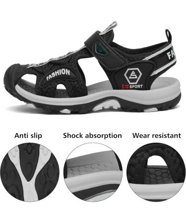 SAGUARO Closed Sandals for Kids - Breathable Trekking Summer Shoes 26 EU Black - Ideal for Outdoor Adventures - Buy Online on SooperMarket.com