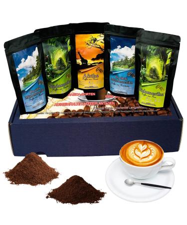 C&T Coffee Gift Set | 5 x 65g International Coffees from Mexico Brazil Peru Honduras & Kenya | Perfectly Packed for Gifting - Buy Online on SooperMarket.com