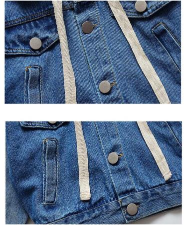 Odziezet Denim Jacket Baby Boys Hooded Zipper Coat 1-2 Years C-blue - Buy Online on SooperMarket.com