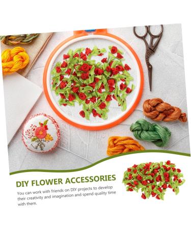 KALLORY 500pcs Hair Clip Decals Hair Pin Sewing Supply Flowers for Crafts Modeling Scarf Red 3.00X2.00X1.80CM - Buy Online on SooperMarket.com