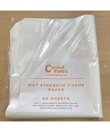 Wet Strength White Tissue Paper for Model Making & Mixed Media Crafts - Tear Resistant & Ideal for Geli Printing (Pack of 10) - Buy Online on SooperMarket.com