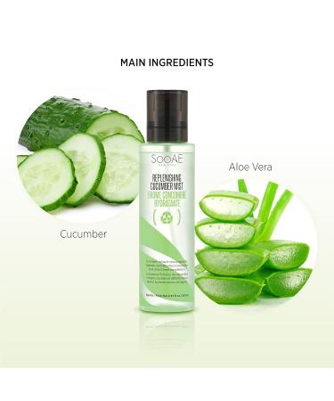Soo AE Replenishing Cucumber Mist - Hydrating Facial Mist (1 Count) | Refresh & Revitalize | International Shipping Available - Buy Online on SooperMarket.com