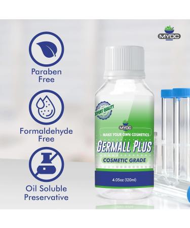 MYOC Germall Plus Natural Preservative Clear Liquid Broad Spectrum Natural Preservative Suitable for Making Soap Conditioners Lotion Creams and More (120 ml (4.05 Fl Oz)) - Buy Online on SooperMarket.com