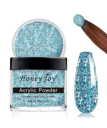 28g/box Acrylic Powder Professional Shine Glitter Blue Acrylic Nail French Manicure Powder for Nail Extension Acrylic Nail System HJ-NAP016 (HJ-NAP017-No.29)