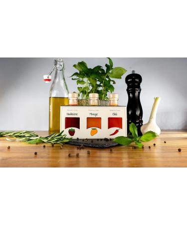 FOODOKO FINEST Balsamic Vinegar Cream Gift Set - Raspberry Mango & Chilli - 3x100ml Bottles - Fine Spanish Delicatessen for International Shipping - Buy Online on SooperMarket.com