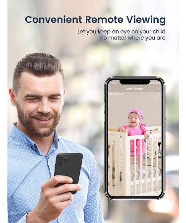 2K Baby Monitor with Camera, Night Vision, Two Way Audio | WiFi Control, Alexa Compatible, SD&Cloud Storage - GNCC C1Pro C1Pro-2K - Buy Online on SooperMarket.com