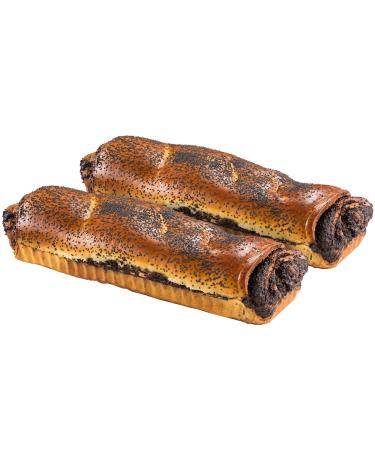 Poppy Seed Cake | Traditional Hungarian Food | Scrumptious & Delicious | Yeast Cake with Poppy Seed Filling | 16 oz Per Poppyseed Cake ( 2 Pack ) 1 Pound (Pack of 2)