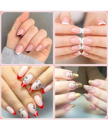 YUNAI French Tip Nail Stamp Kit | Soft Silicone Jelly Clear Stamper Set for DIY Manicure | Professional Nail Seal Stamp Tools - Buy Online on SooperMarket.com