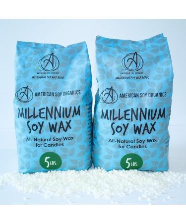American Soy Organics Millennium Wax - 10 lb Natural Soy Wax for Candle Making - Buy Online on SooperMarket.com