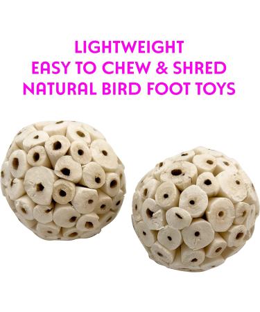 M&M Assorted Sola Bird Toys - Natural Shredding Foot Toys with Small Sola Balls (12-Pack) - Buy Online on SooperMarket.com