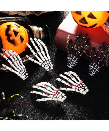 Skeleton Hands Hair Clips - 6 Piece Set for Women and Girls, Punk Rock Horror Hair Accessories - Classic Color - Buy Online on SooperMarket.com