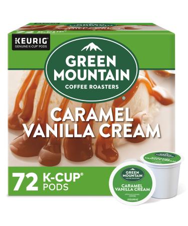 Green Mountain Coffee Roasters Caramel Vanilla Cream Single-Serve Keurig K-Cup Pods Flavored Light Roast Coffee 12 Count (Pack of 6)