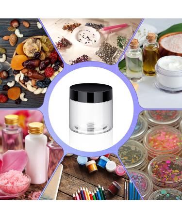 150 Pieces Plastic Container Jars with Lids Round Clear Cosmetic Jars Empty Clear Plastic Jars for Lotion Cream Ointments Makeup Eye Shadow Rhinestone Samples Pot Travel Storage (2 oz) - Buy Online on SooperMarket.com