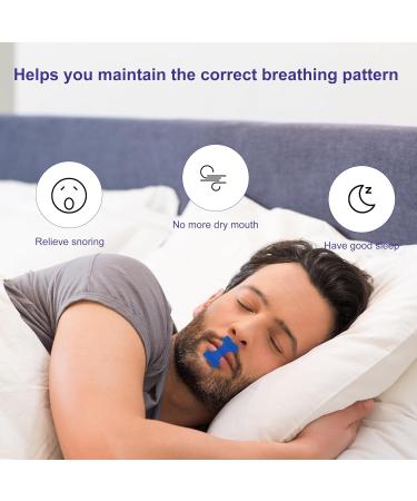 Mouth Tape for Sleeping - 60 Strips | Snoring Aid for Nasal Breathing | Anti-Snoring Myotape for Improved Sleep Quality - Blue - Buy Online on SooperMarket.com