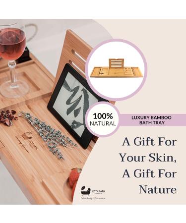 Luxury Eco-Friendly Bamboo Bath Tray | Sustainable Bathroom Accessories | Perfect Gift for Relaxation - Buy Online on SooperMarket.com