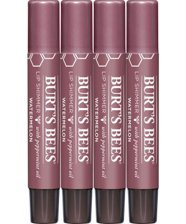Burt's Bees® 100% Natural Origin Moisturizing Lip Shimmer, Watermelon, 1 Tube Watermelon (4 Pack)