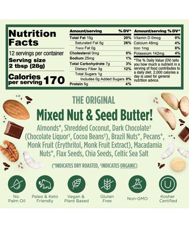 Buy Nuttzo 7 Nut & Seed Butter - Chocolate Keto Crunchy 12 oz | Healthy Snack - Buy Online on SooperMarket.com