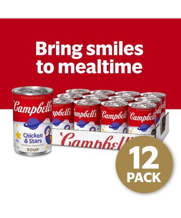 Campbell's Kids Chicken & Stars Soup 10.5 oz Can, Pack of 12 | Packaging May Vary - Buy Online on SooperMarket.com