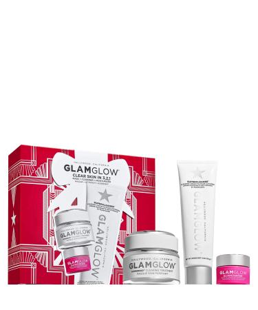 Clear Skin In 3-2-1 Set by Glamglow for Unisex - 3 Pc 1.7oz Supermud 5oz Supercleanse 0.5oz Glowstarted