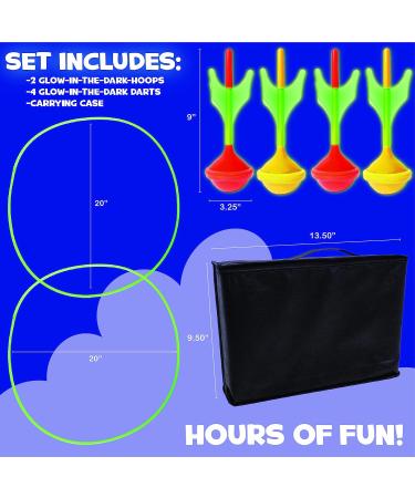 Island Genius Glow in The Dark Lawn Darts Game - Fun Outdoor Yard Game for Kids, Teens, and Adults | Perfect for Backyard, Beach, and Tailgate Parties - Buy Online on SooperMarket.com