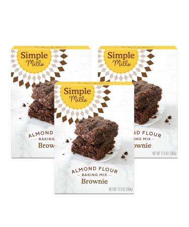 Simple Mills Almond Flour Baking Mix, Chocolate Brownie Mix - Gluten Free, Plant Based, 12.9 Ounce (Pack of 3) Brownie Mix 12.9 Ounce (Pack of 3)