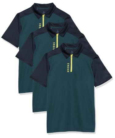 adidas Boys' B Zip Polo Shadow Green X-Large