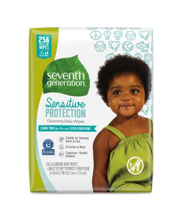 Seventh Generation, Baby Wipes, Unscented and Sensitive,64 Count (Pack of 4)