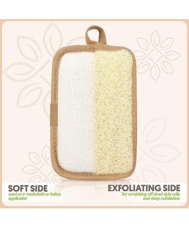 Almooni Premium Egyptian Exfoliating Loofah Pad Body Scrubber - Natural Egyptian Shower Sponge - 2 Pack - Buy Online on SooperMarket.com