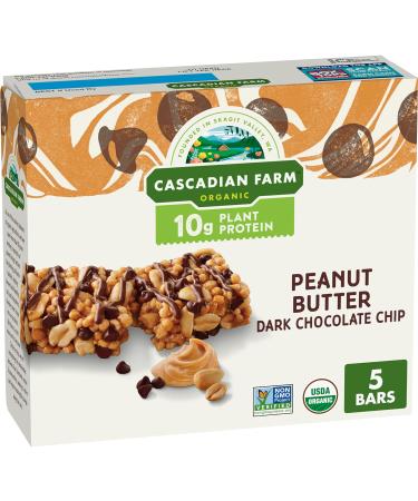 Cascadian Farm Organic Peanut Butter Chocolate Chip Protein Bars, 1.77 oz, 5 ct