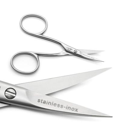 REMOS Left-Handed Nail & Cuticle Scissors - 9.5cm Stainless Steel INOX - Buy Online on SooperMarket.com
