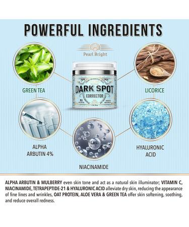 PearlBright Dark Spot Remover for Face & Body - Natural Skincare for Sensitive Areas - Made in USA - With Licorice, Mulberry Extract, Arbutin - 1.7oz - Buy Online on SooperMarket.com