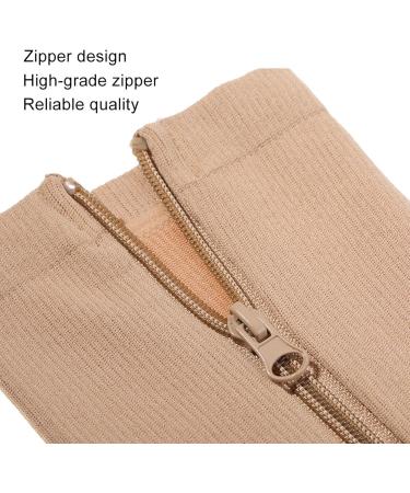 Calves Compression Stockings for Men & Women | Fipelo Compression Socks for Varicose Veins Relief | Breathable Elastic Foot Sleeves (XXL Skin Color) - Buy Online on SooperMarket.com