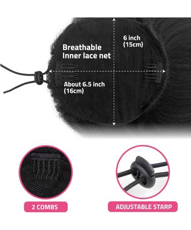 Allyreetress Natural Black Yaki Drawstring Ponytail Extension for Black Women Kinky Staight Up Down Ponytails Synthetic Hair Extensions 20 Inches Clip in (2#) 20 inches #2 - Buy Online on SooperMarket.com