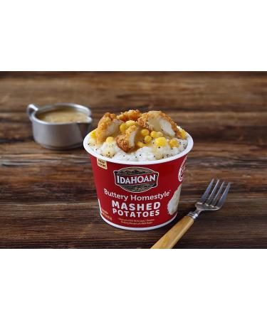 Idahoan Buttery Homestyle Mashed Potatoes 1.5 oz Cup (12-Pack) - Delicious and Convenient Instant Mashed Potatoes - Buy Online on SooperMarket.com