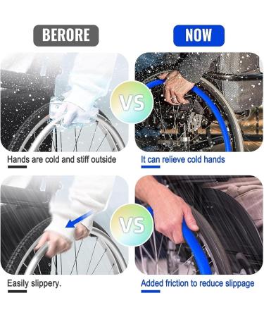 Silicone Wheelchair Push Rim Covers 1 Pair Non-Slip Wheelchair Hand Push Cover Rear Wheel Grips Cover Wheelchair Rear Wheel Cover for Improve Grip and Traction (Color : Blue Size : 24inch) 24inch Blue - Buy Online on SooperMarket.com
